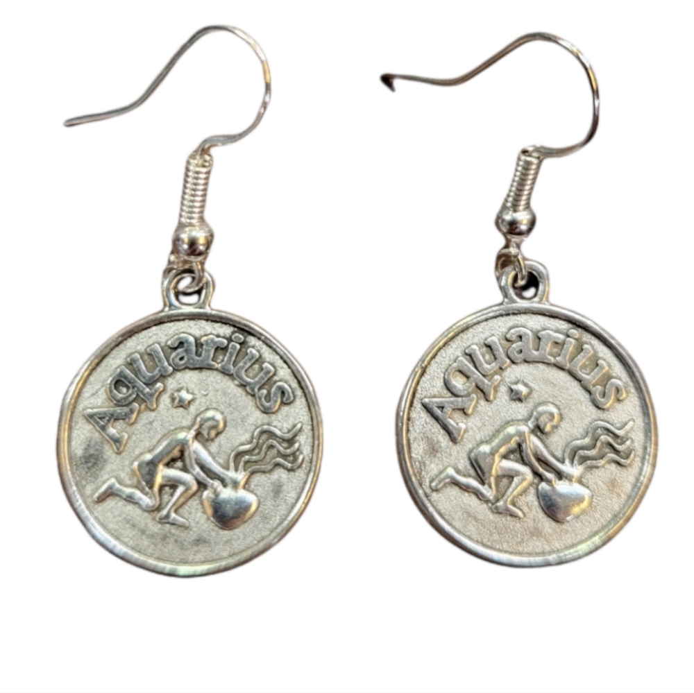 Aquarius Zodiac Astrology Earrings